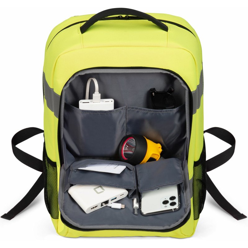 DICOTA P20471-17 sac à dos Noir, Gris, Jaune Polyéthylène téréphtalate recyclé (rPET)