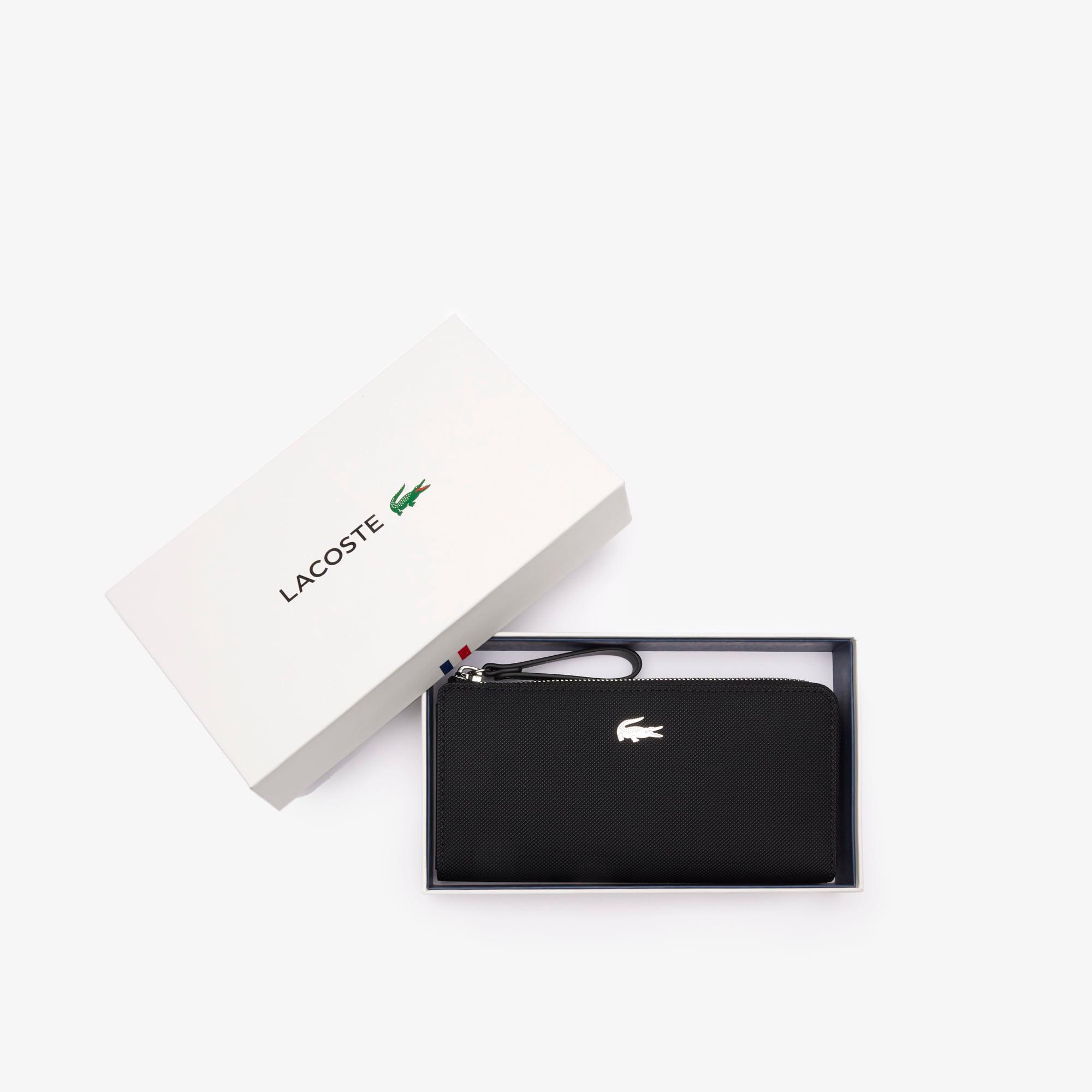 Portefeuille zip Daily Lifestyle en toile enduite Portefeuilles & Petite Maroquinerie - Noir - Lacoste - Femme