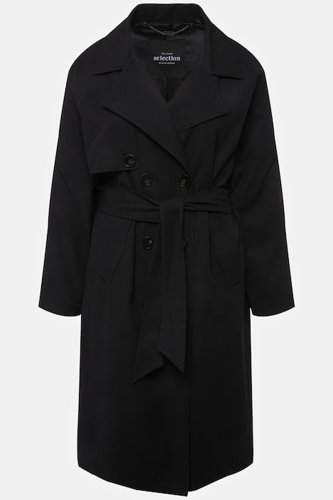 Trenchcoat, Reverskragen, Koller, Acetatfutter