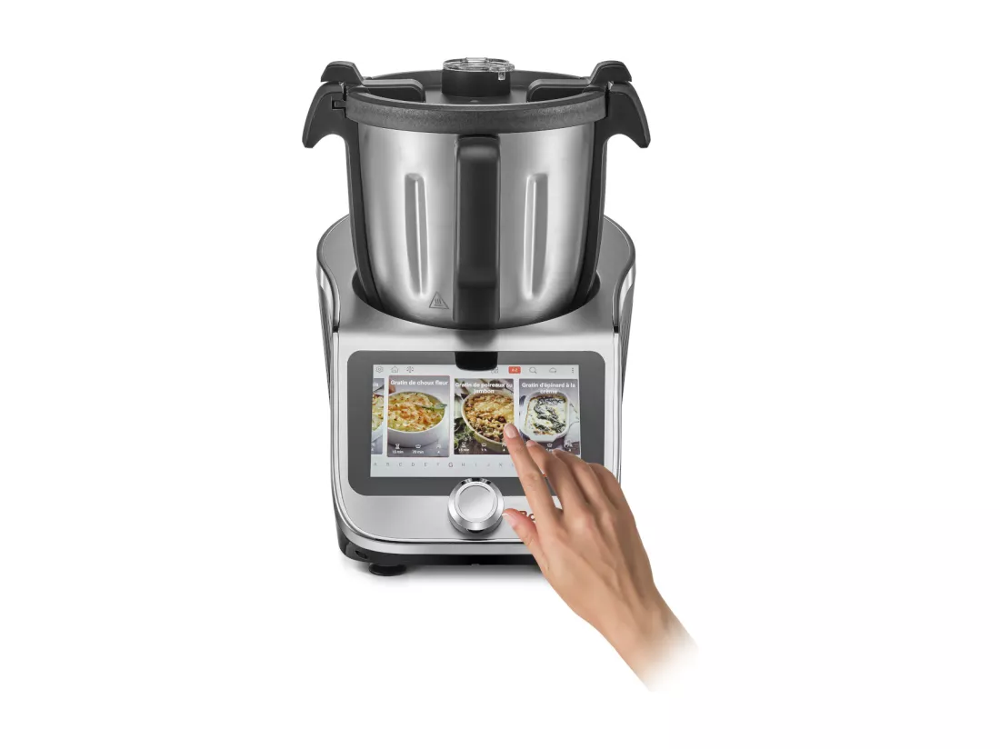 Robby Robot cuiseur multifonctions connecté avec bol xl, balance intégrée et grand écran tactile +750 recettes - robicook xl