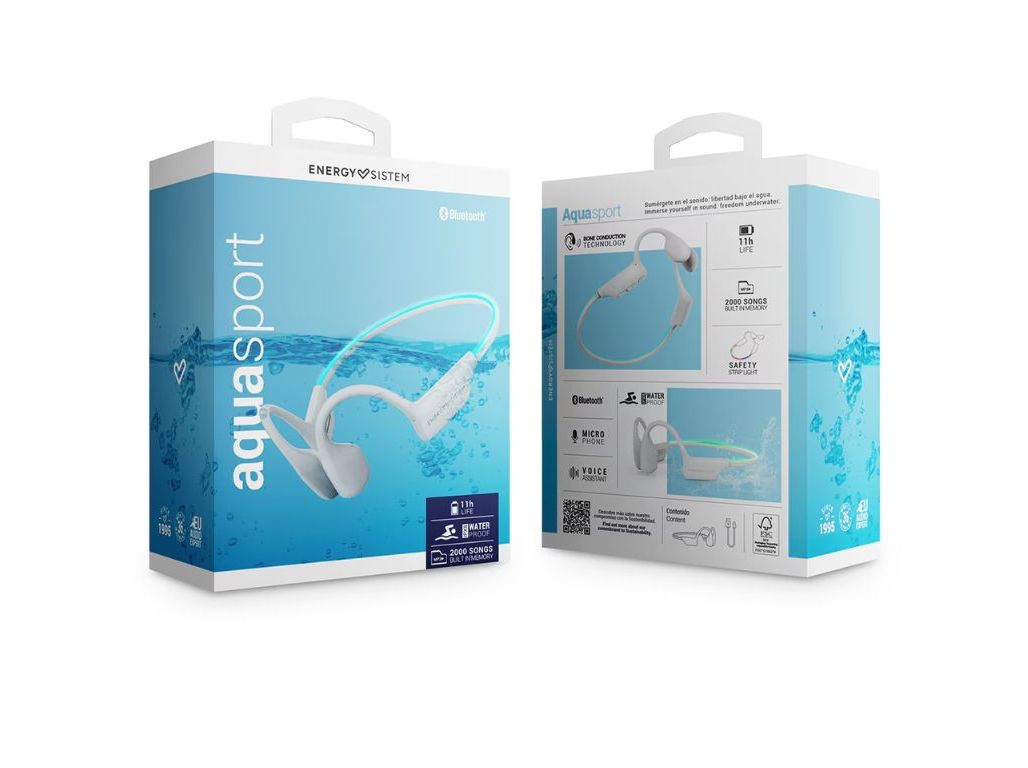 AURICULARES DE CONDUÇÃO ÓSSEA ENERGY SISTEM AQUASPORT BRANCO