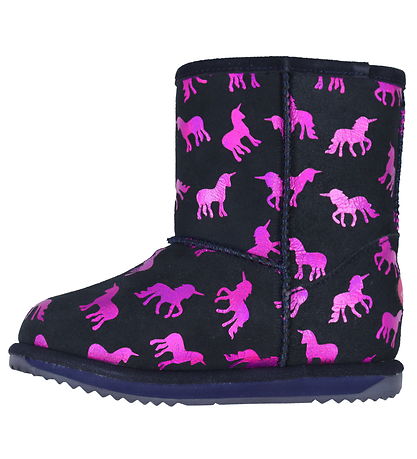EMU Australia Teddyboots - Rainbow Unicorn Brumby - Midnight M