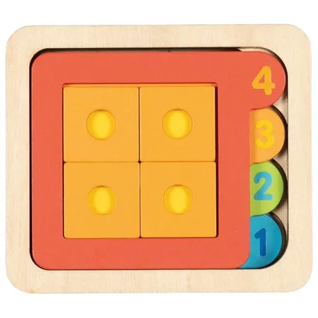 goki Schichtenpuzzle Zahlen und geometrische Formen