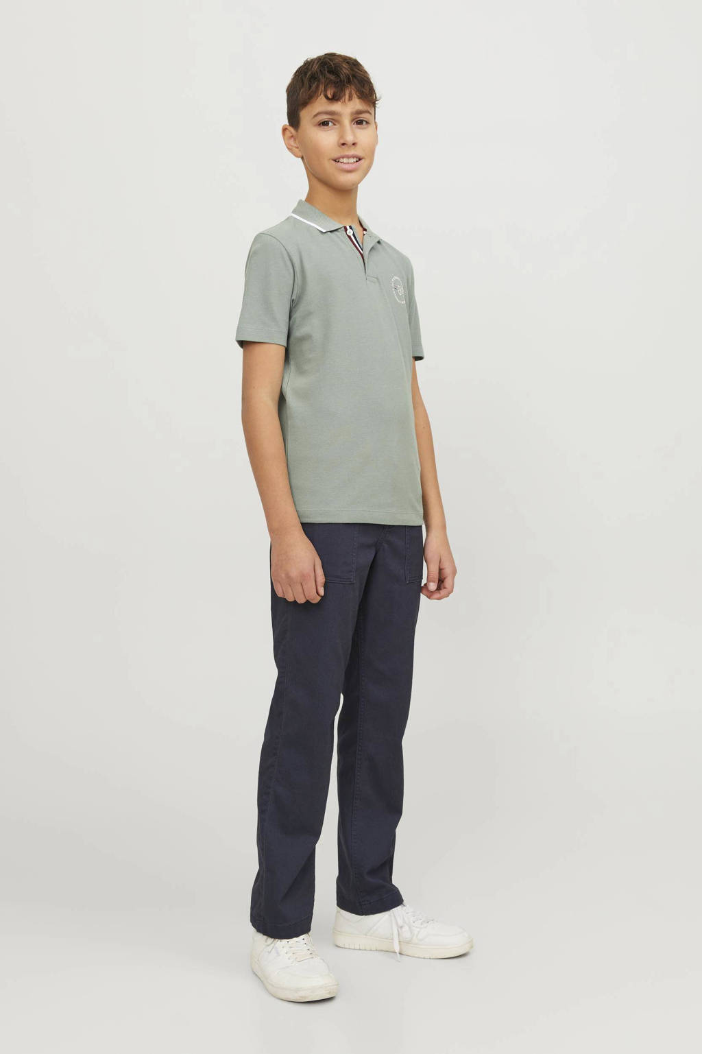 JACK & JONES polo JPRBLUSHIELD met printopdruk zachtgroen