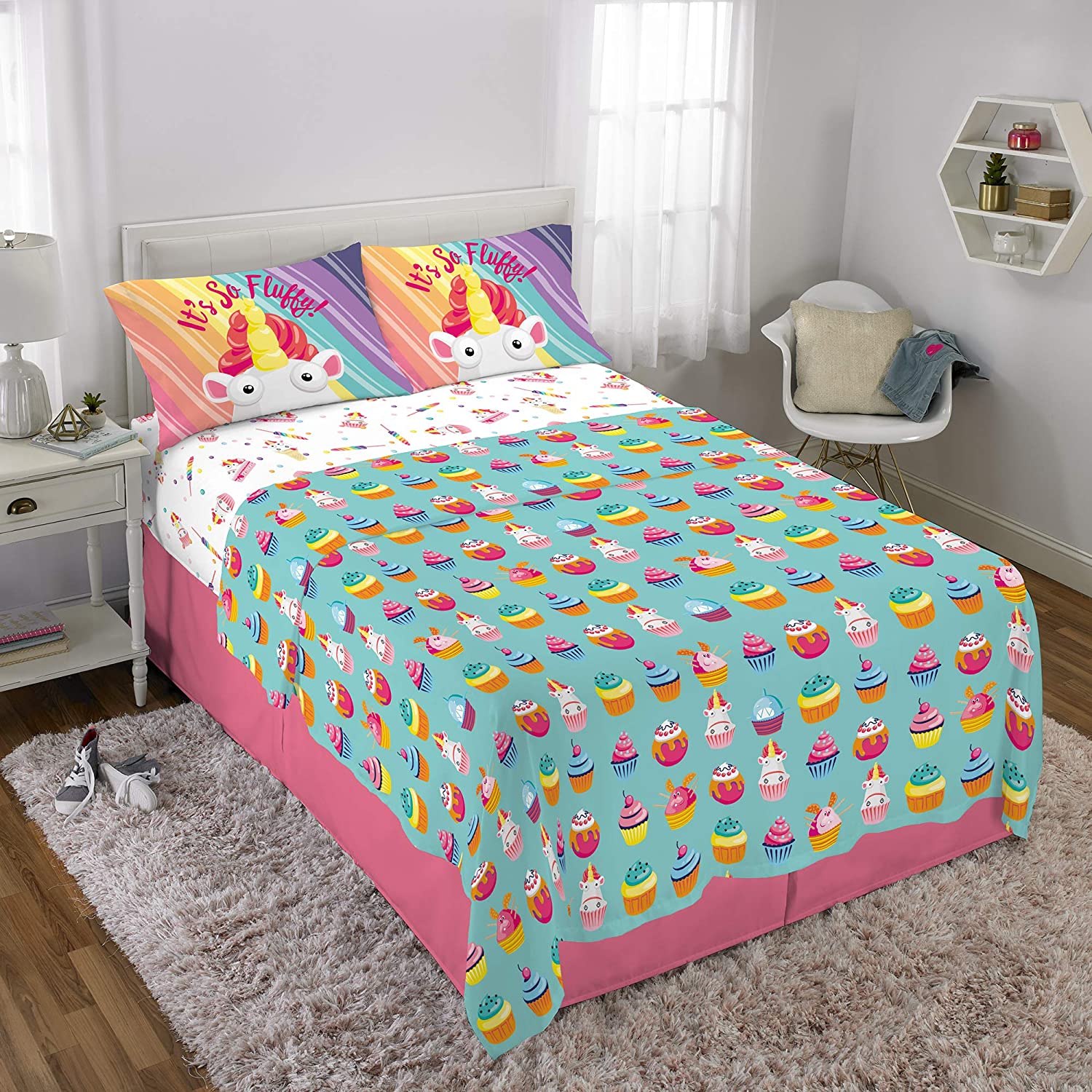 Twin Super Mario 3-Piece Bed Sheet Set.1 Flat Sheet 1 Fitted Sheet 1 Pillow Cases