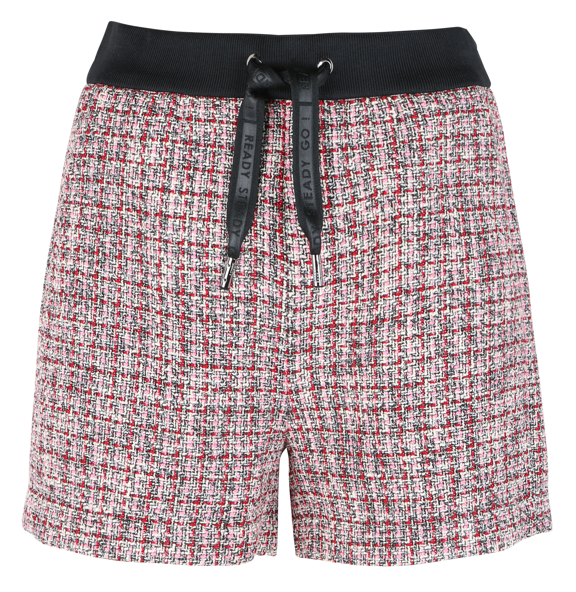 Short tweed en coton mélangé | Rouge