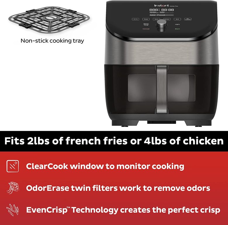 Omni Pro 19 QT/18L Air Fryer Toaster Oven Combo, From the Makers of Pot, 14-in-1 Functions, Fits a 12" Pizza, 6 Slices of Bread, App with Over 100 Recipes