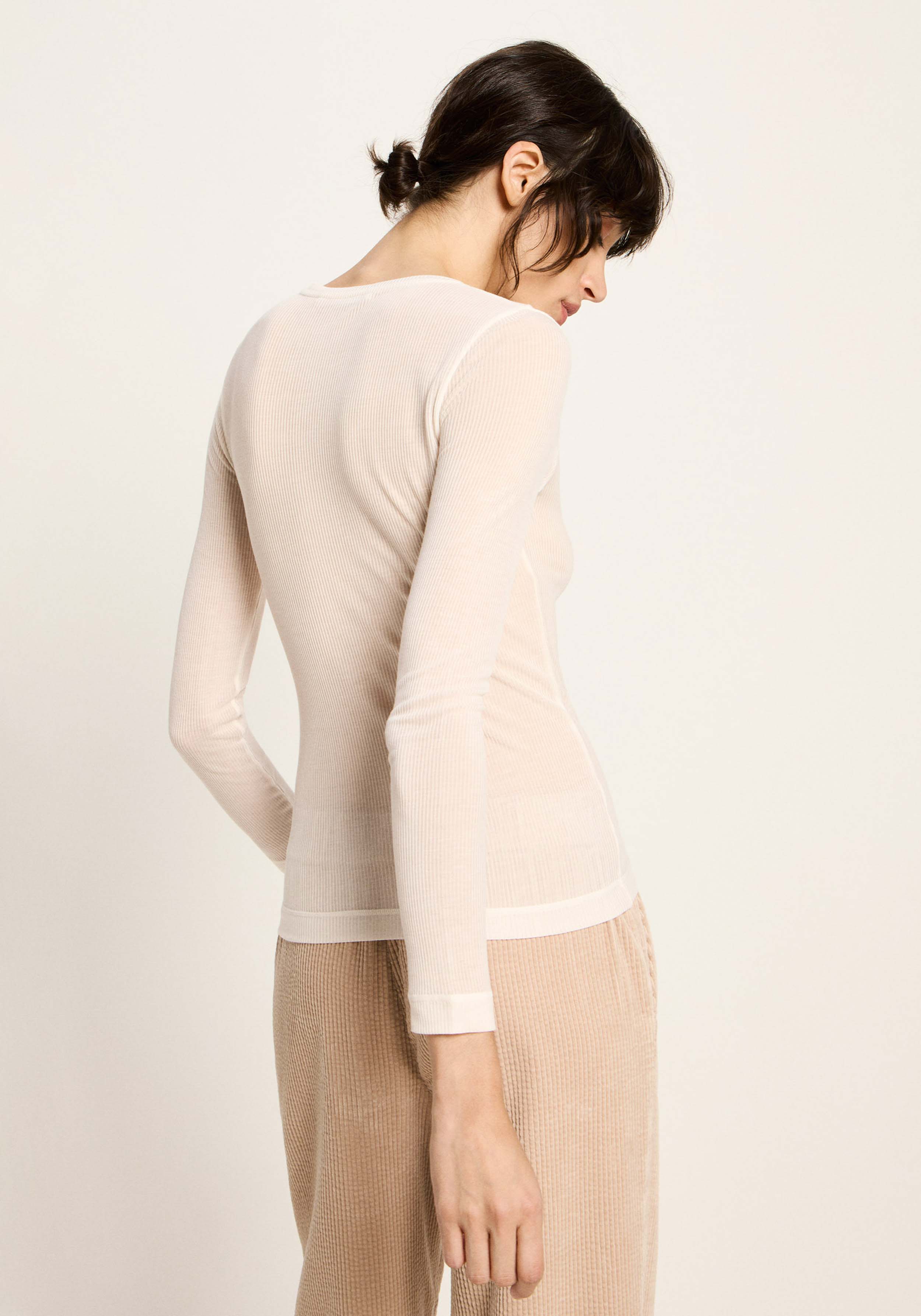 Lanius Langarmshirt Creme