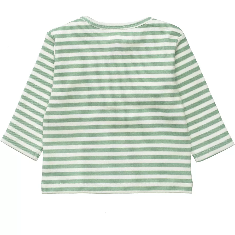 STACCATO Shirt pine green gestreift