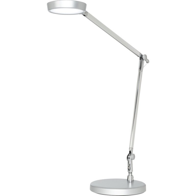 Lampe de bureau Led Unilux senza2 gris métal/chrome prise Europe