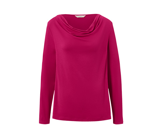 Blusenshirt mit Wasserfallausschnitt