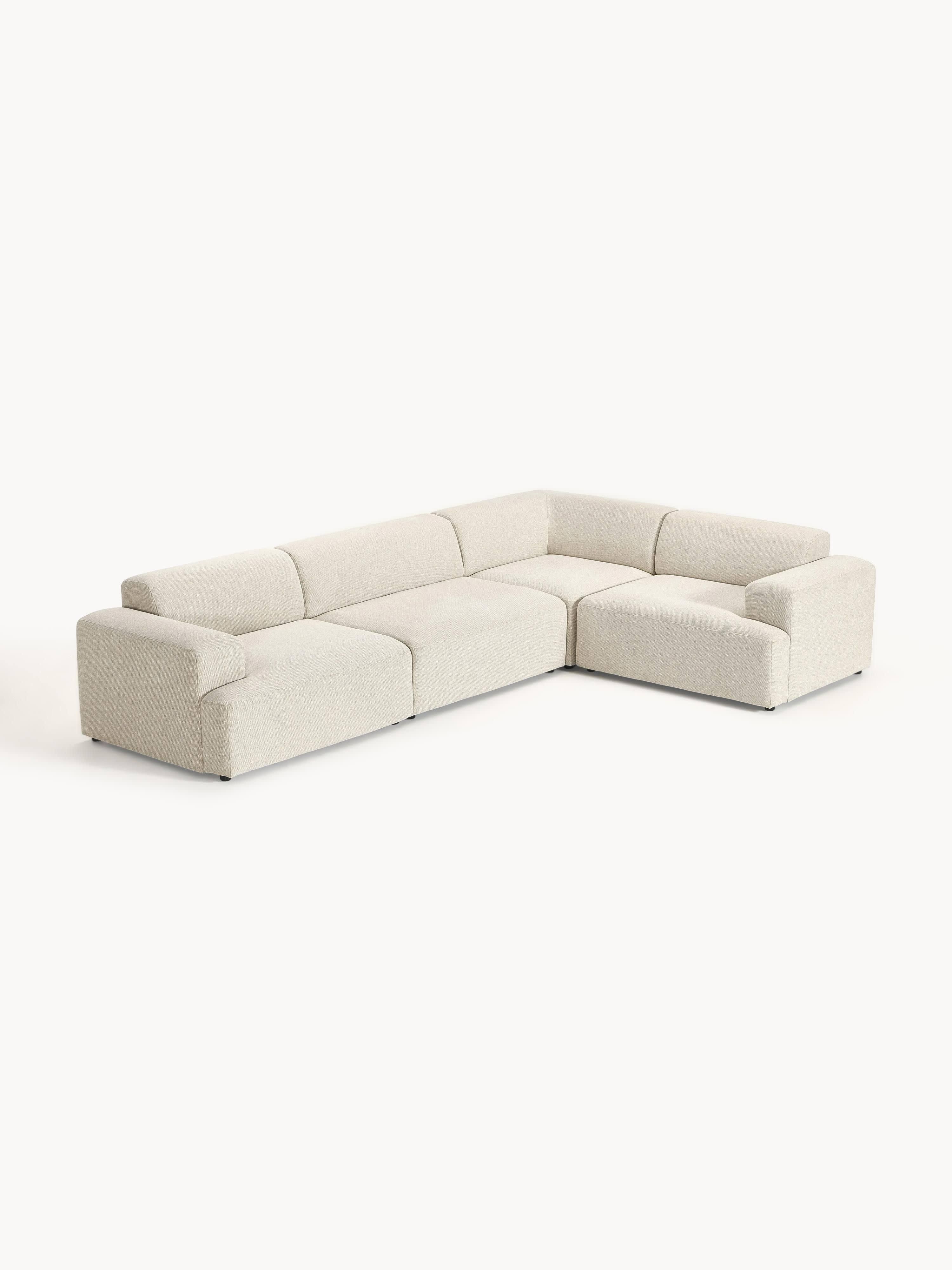 westwing collection Großes Ecksofa Melva Webstoff B 339 x T 220 cm