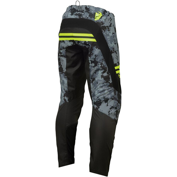 Thor Motocross - Pantalon enfant Sector Digi Camo Noir / Camouflage Noir / Jaune fluo