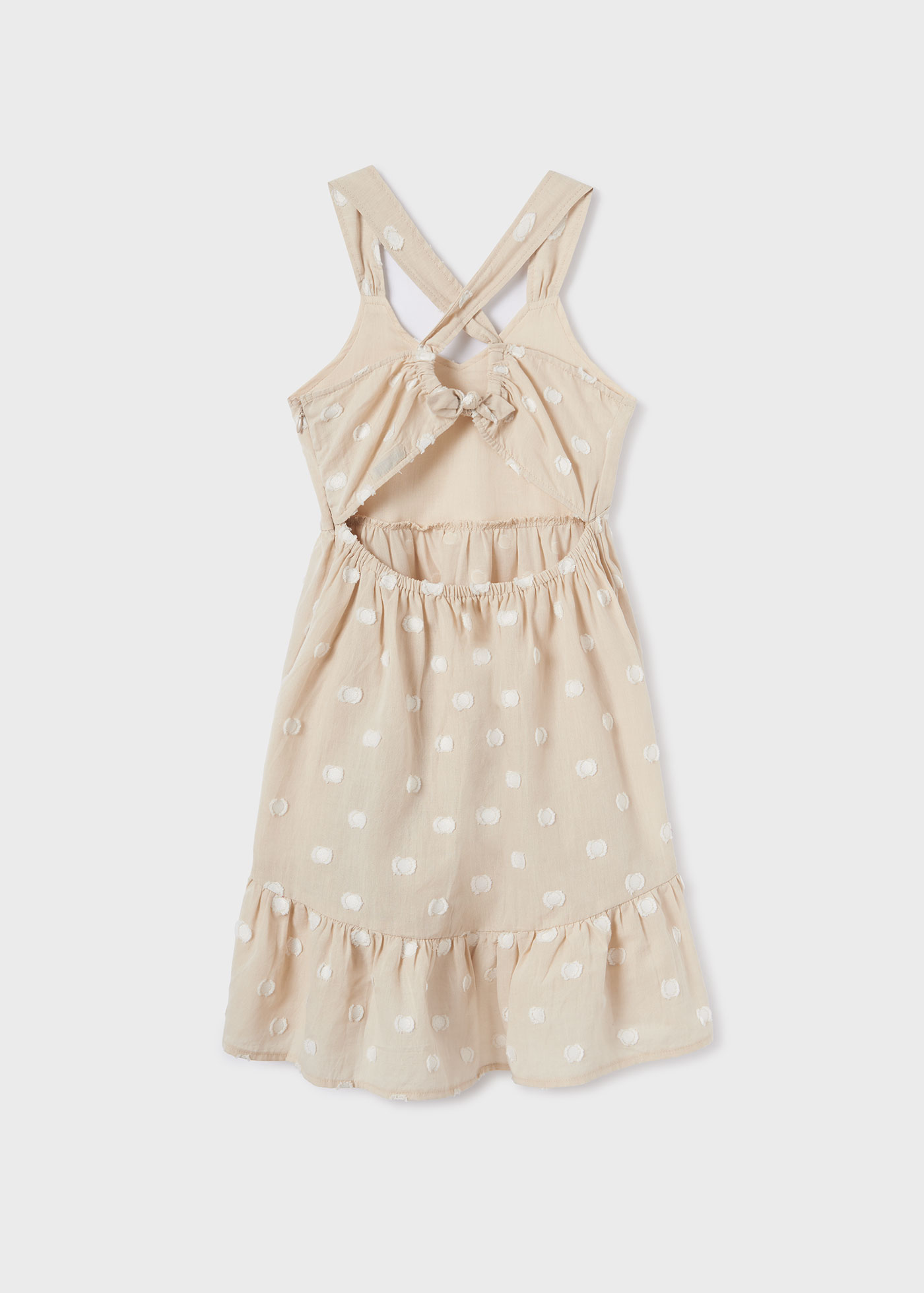 Vestido de algodão estampado para meninas