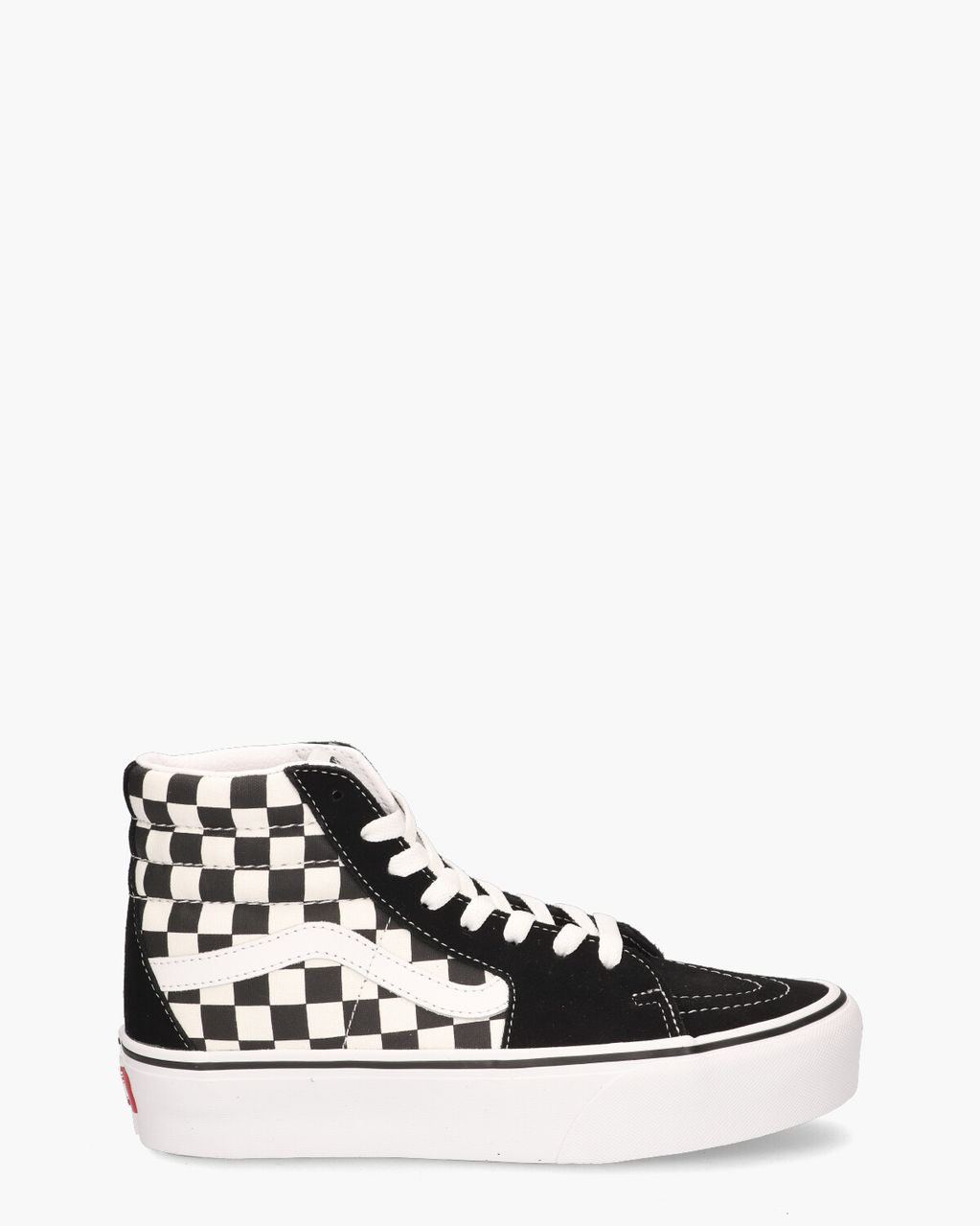 Vans Checkerboard Sk8-Hi Platform 2.0 Zwart/Wit Damessneakers