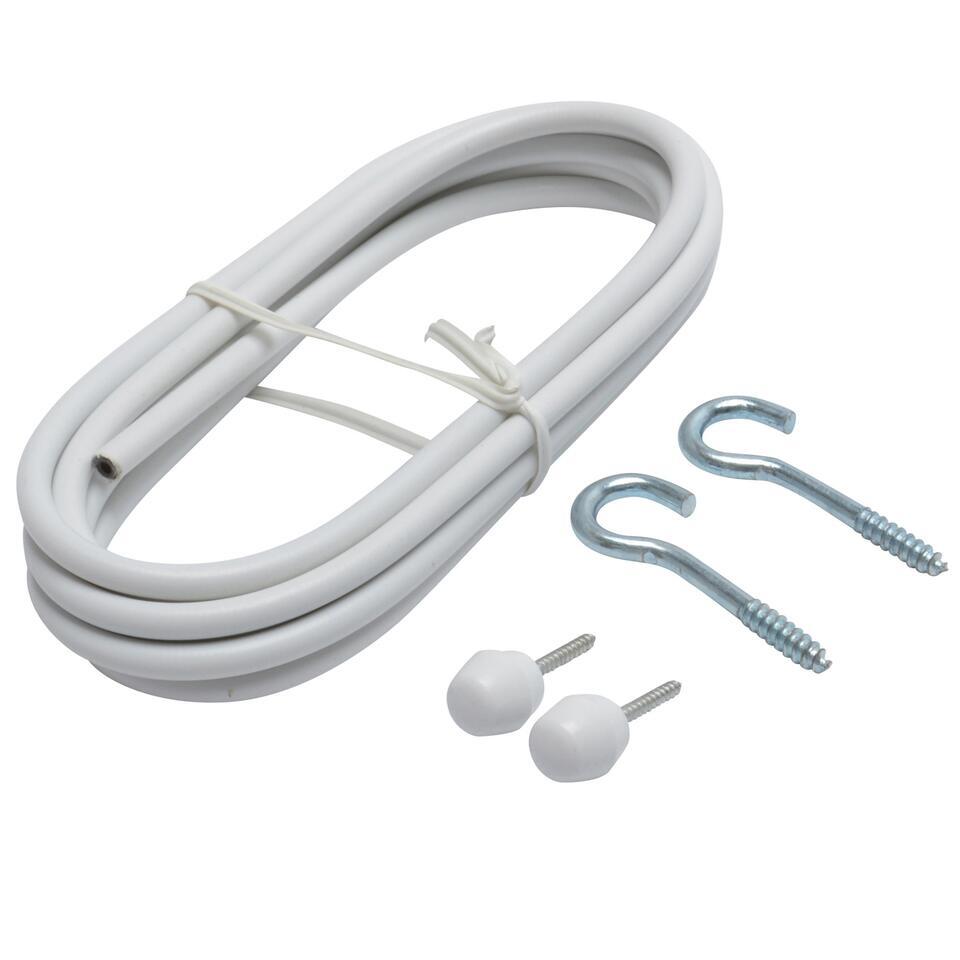 Spiraal/Knop/Haak Wit 250 cm