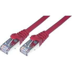 MCL Cable RJ45 Cat6 0.5m Red câble de réseau Rouge 0,5 m F/UTP (FTP)