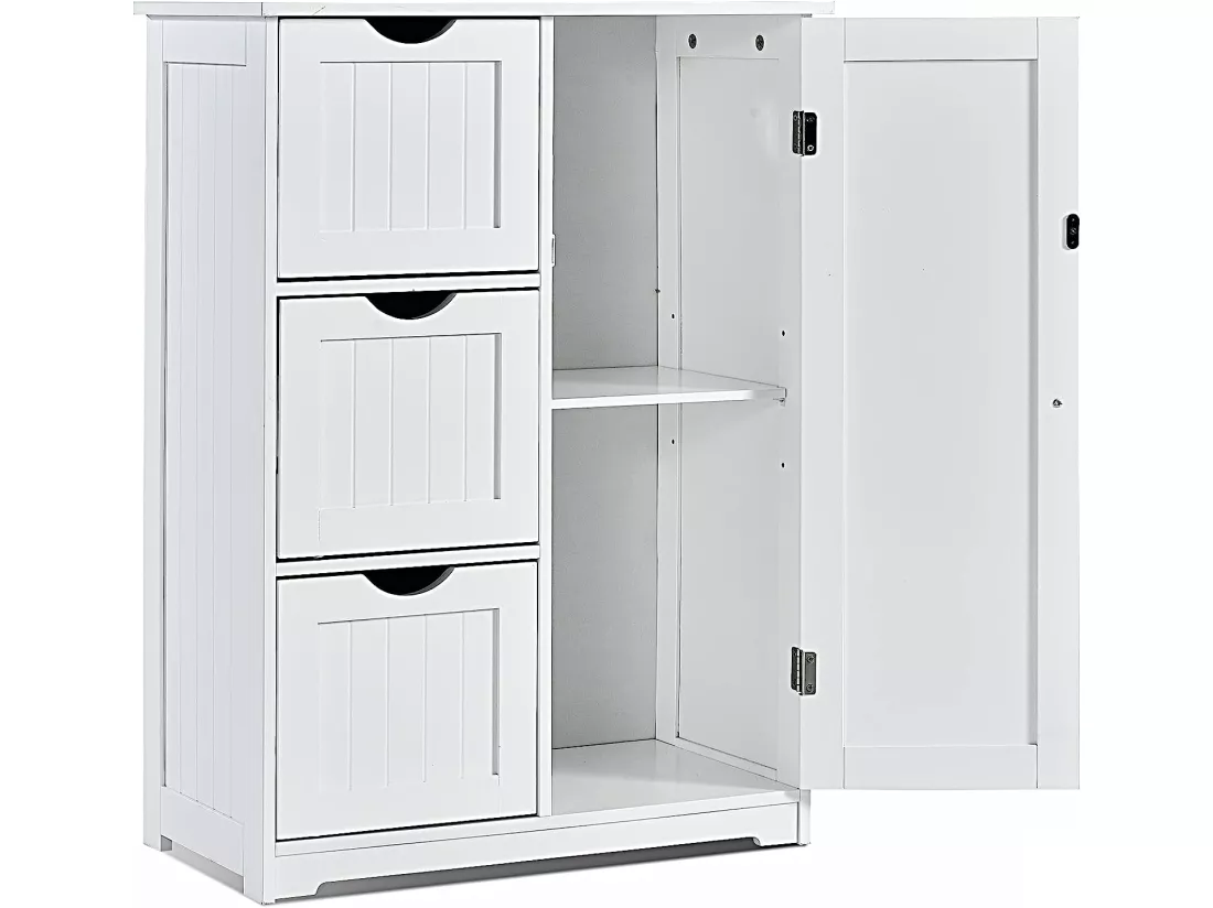 Meuble de Salle de Bain , 58x28x81cm-Blanc