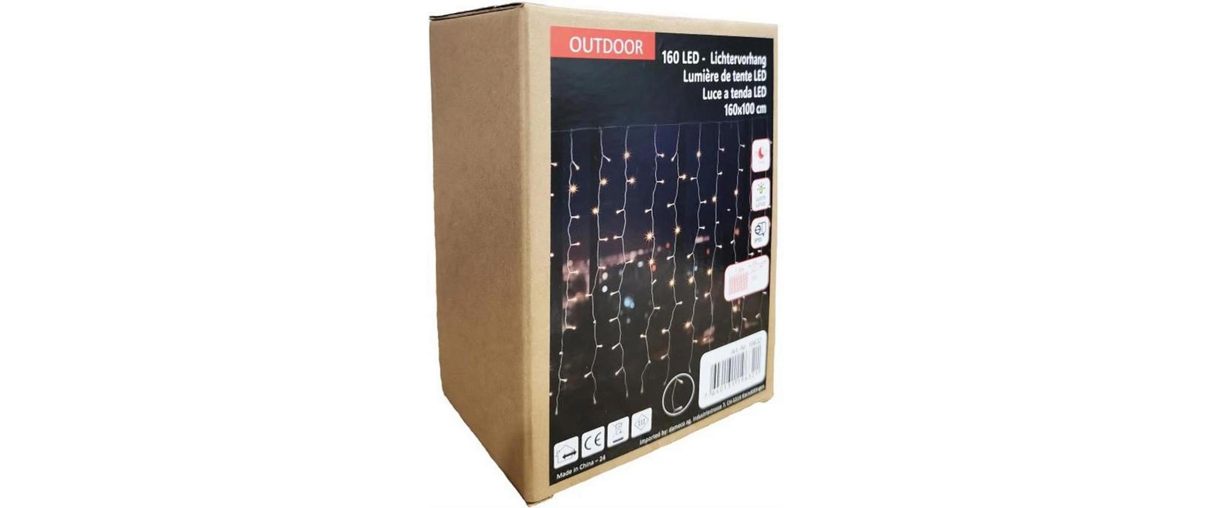 LED Vorhang Outdoor, 160 cm x 100 cmLED-Lichtervorhang