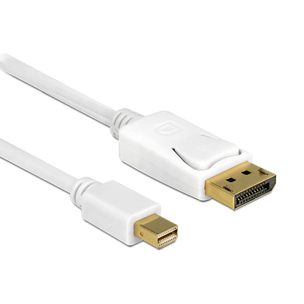 Mini DisplayPort MDP Thunderbolt auf DisplayPort DP Verbindungskabel 1.8 Meter - Weiss