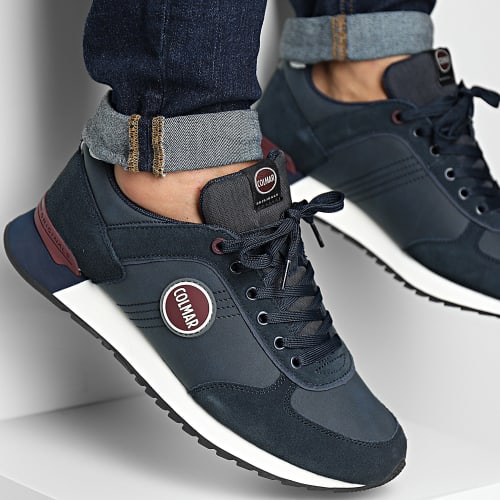 Baskets Travis Boost 015 Navy Burgundy