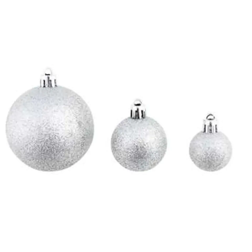 vidaXL - Kerstbal - Zilver - Kunststof - 100 stuks