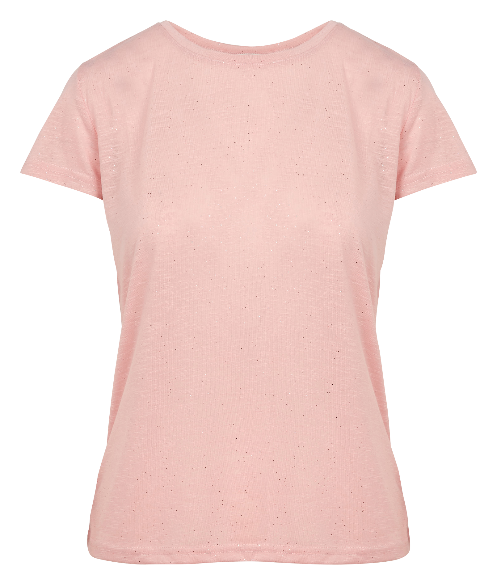 ELVA - Tee-shirt col rond pailleté | Rose