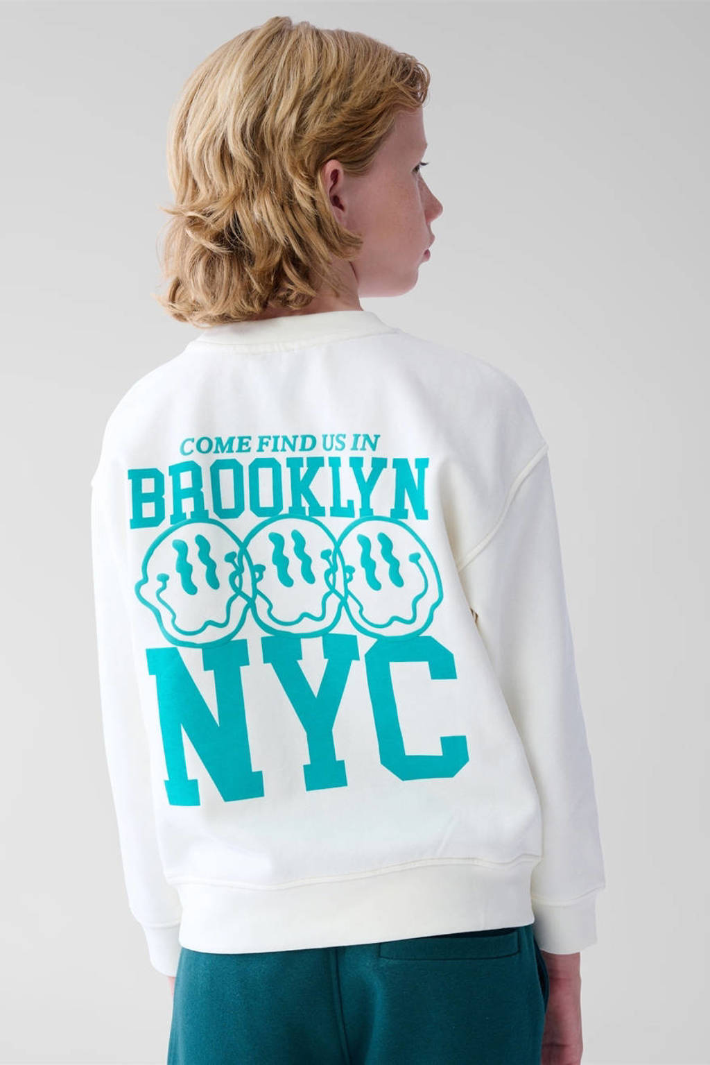 Shoeby sweater met backprint offwhite
