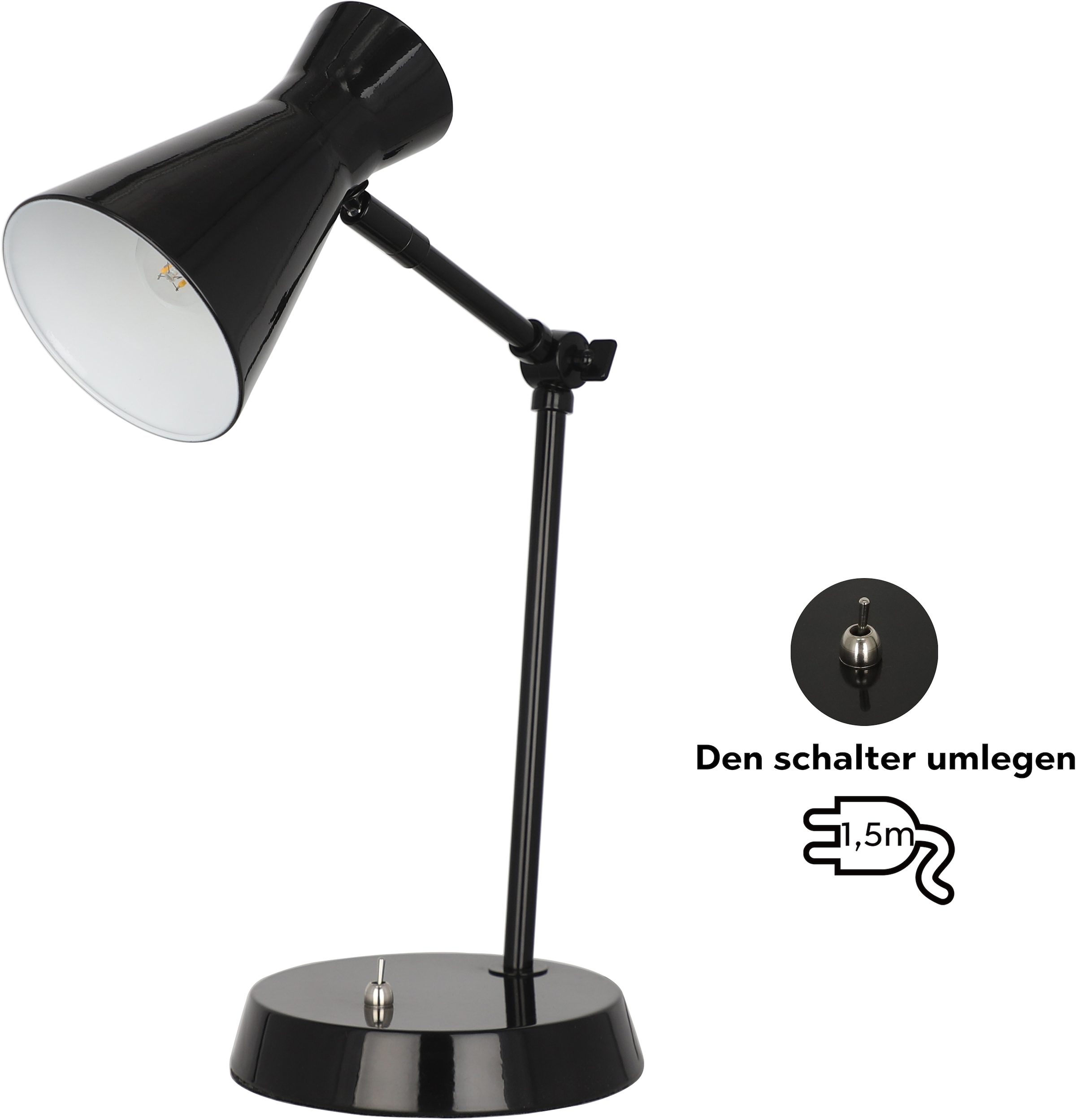 GOODproduct Tischleuchte »Renell« E27 1 Stk.