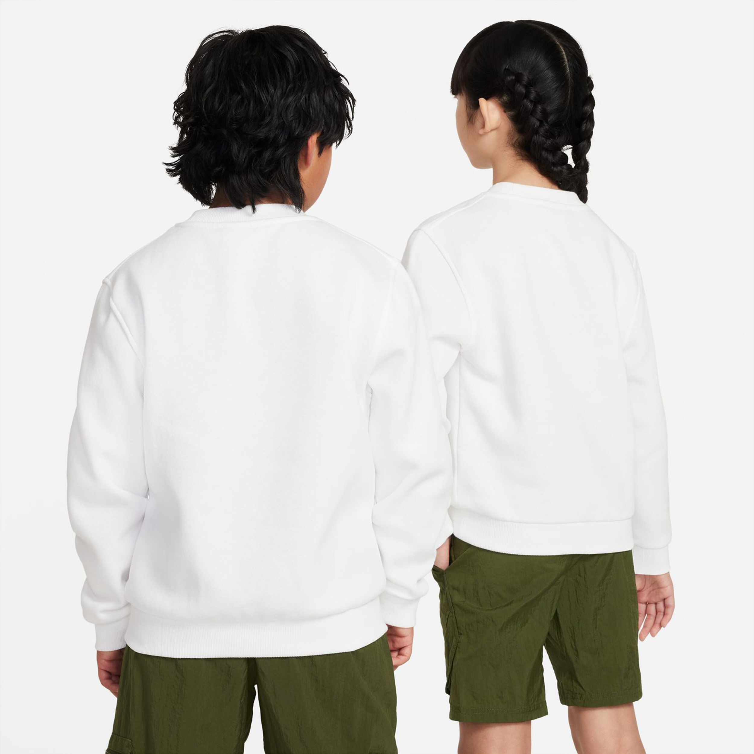 Nike Club Fleece Haut Manches Longues Enfants - Blanc