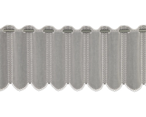 Cafégordijn met ringen Inge wit 135x60 cm