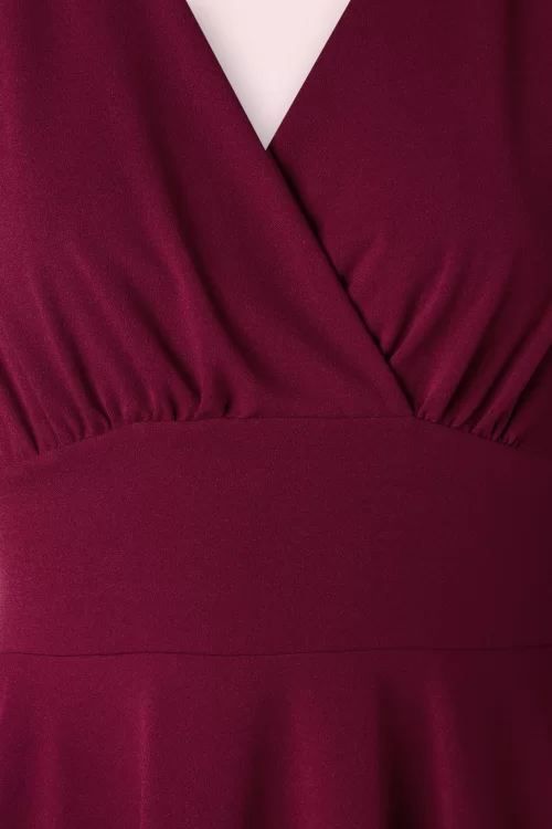 Vintage Chic for Topvintage Helaine swingjurk in wijnrood