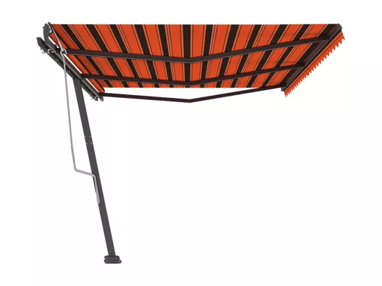 Auvent manuel rétractable sur pied 600x350 cm Orange/marron