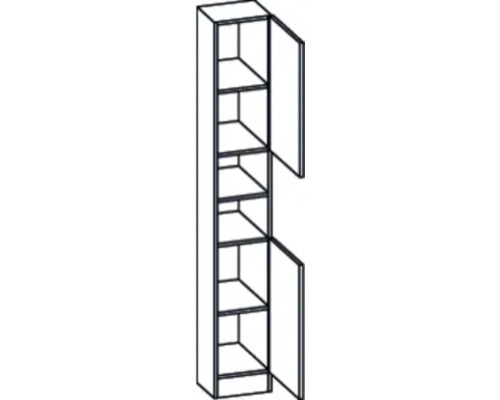 Pelipal Trier hoge kast, 30 cm breed, wit, gedemonteerd, 335.013128