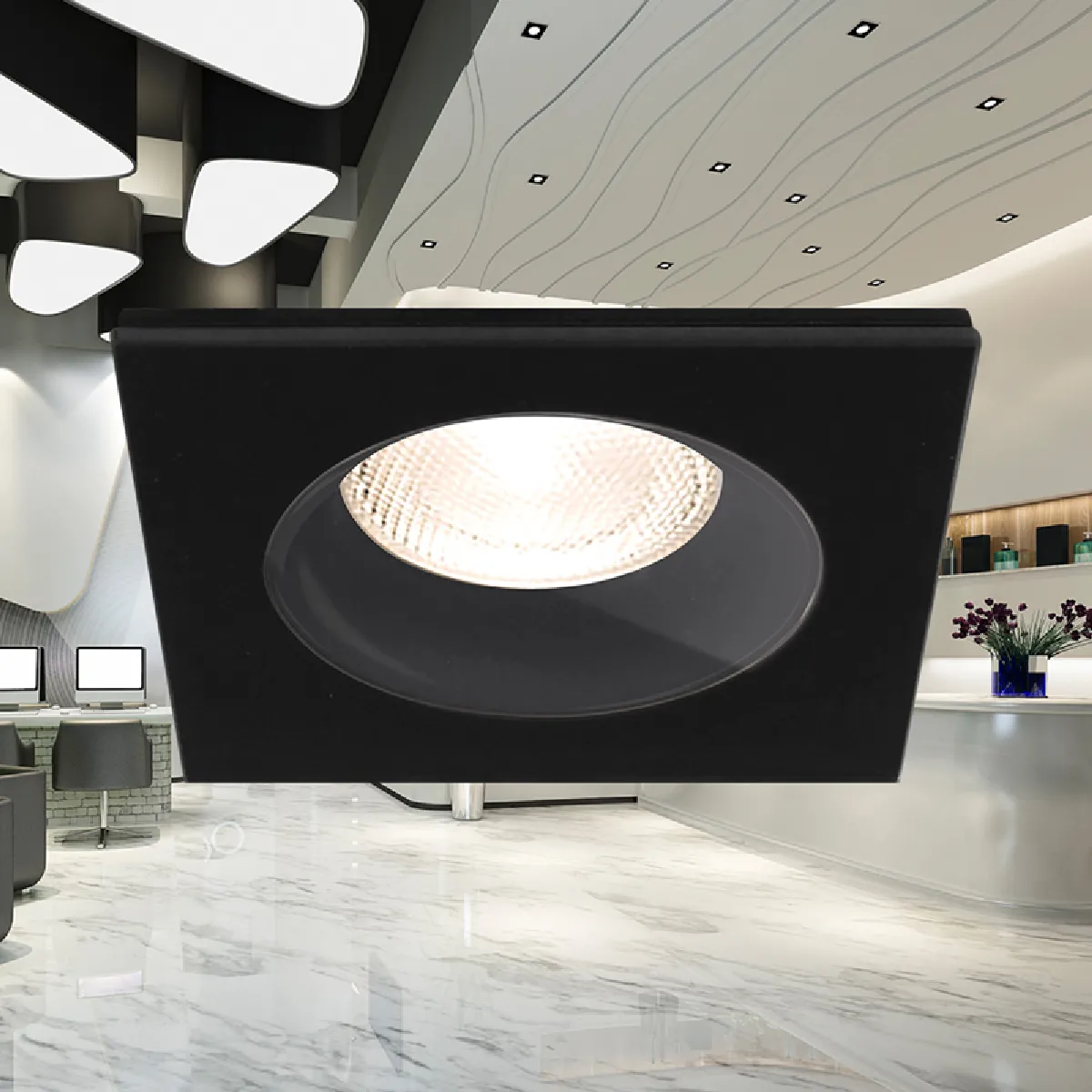 Braytron 10 Supports Spots Encastrables Noir - IP54