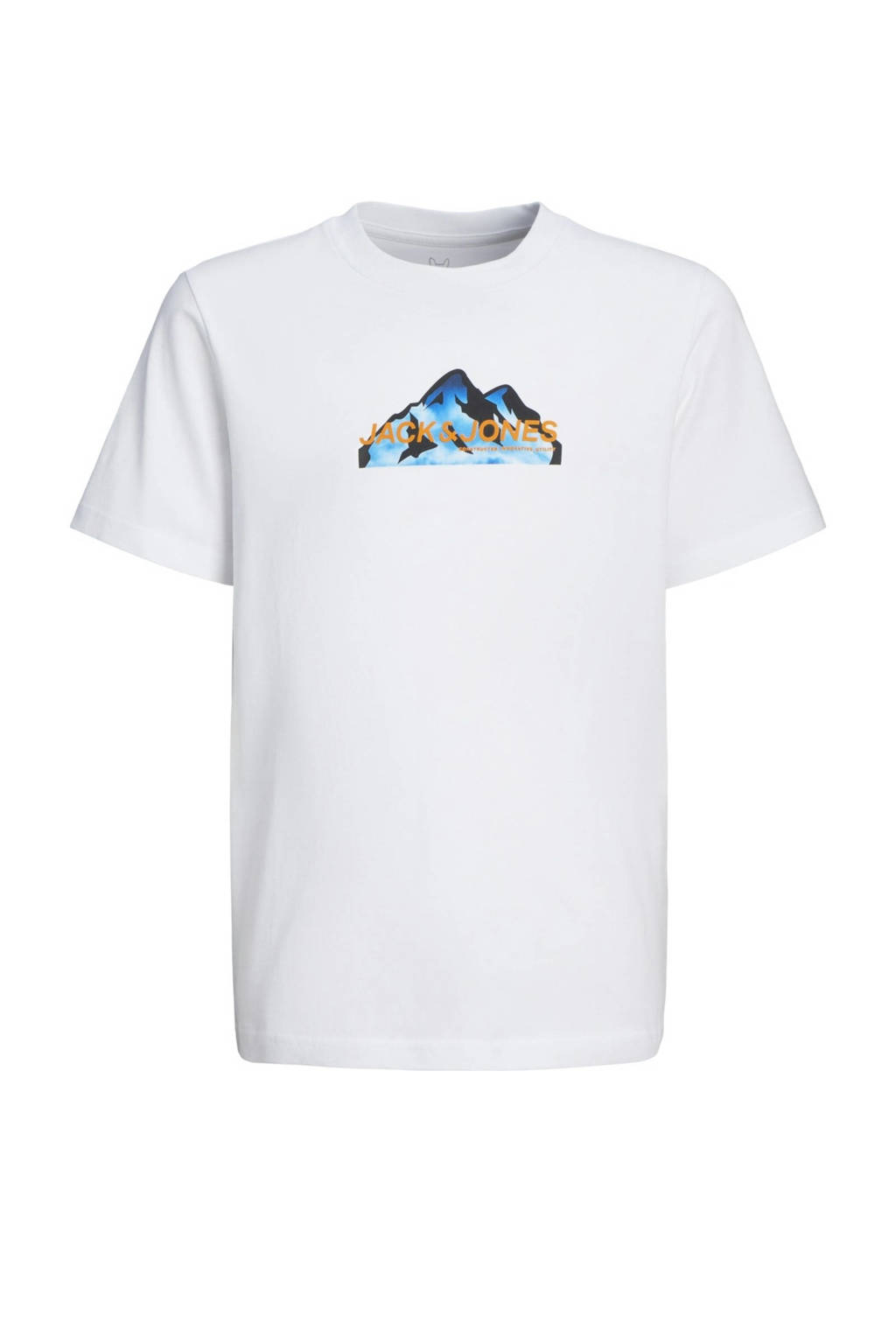 JACK & JONES T-shirt JCOMOUNTAIN met printopdruk wit