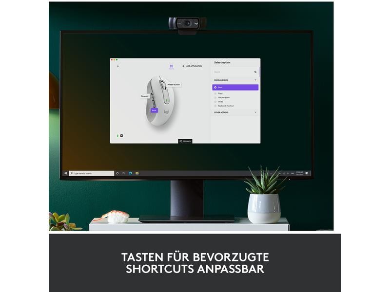 Logitech Maus Signature M650 Weiss Präzise Wireless-Maus mit «Logitech SilentTouch»-Technologie