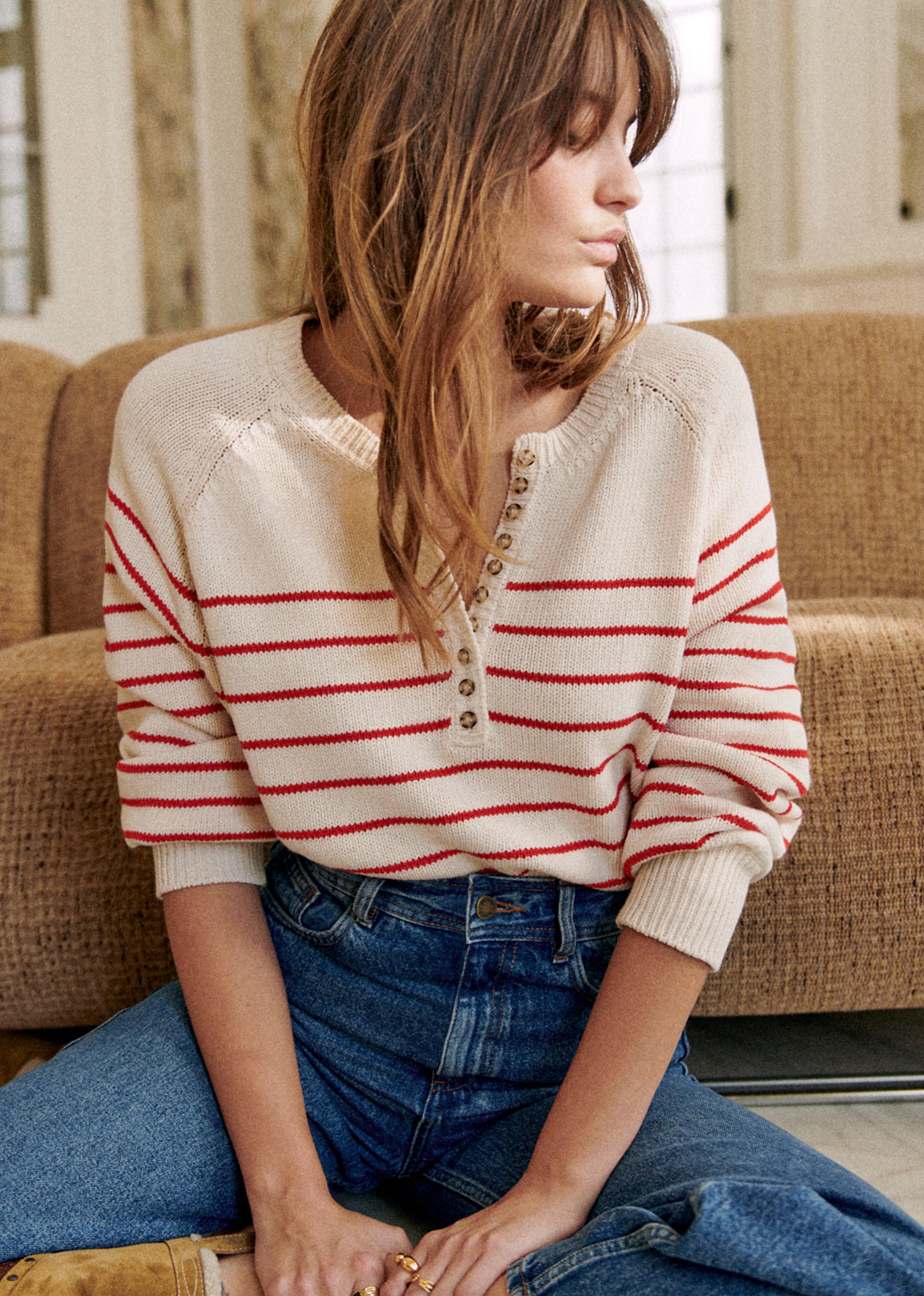 Pull Léontine - Ecru / Corail - E-SHOP/MAILLE 5905434