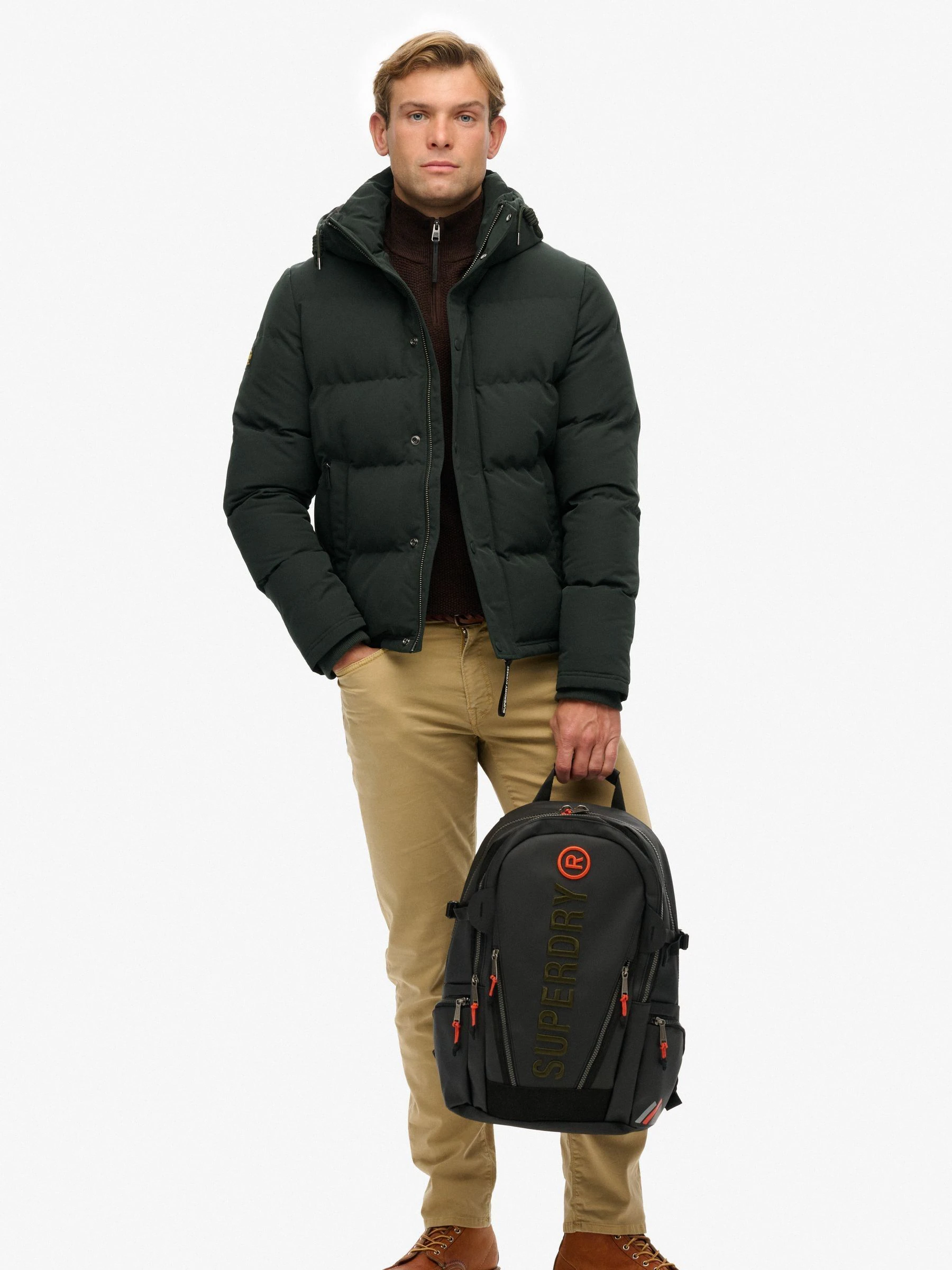 Zwart - Superdry Tarp geborduurde rugzak