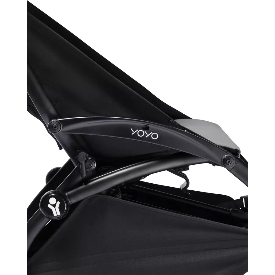 BABYZEN Kinderwagen YOYO2 0+ Black mit Neugeborenenaufsatz inkl. Textilset Grey
