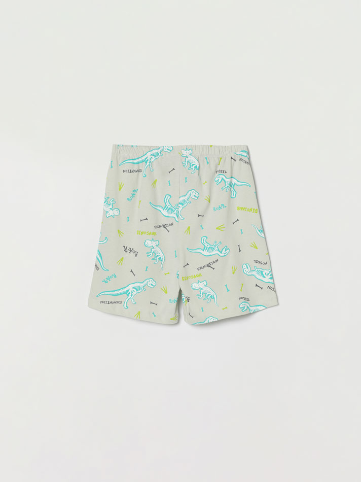 Conjunto de pijama estampado - Cinza claro