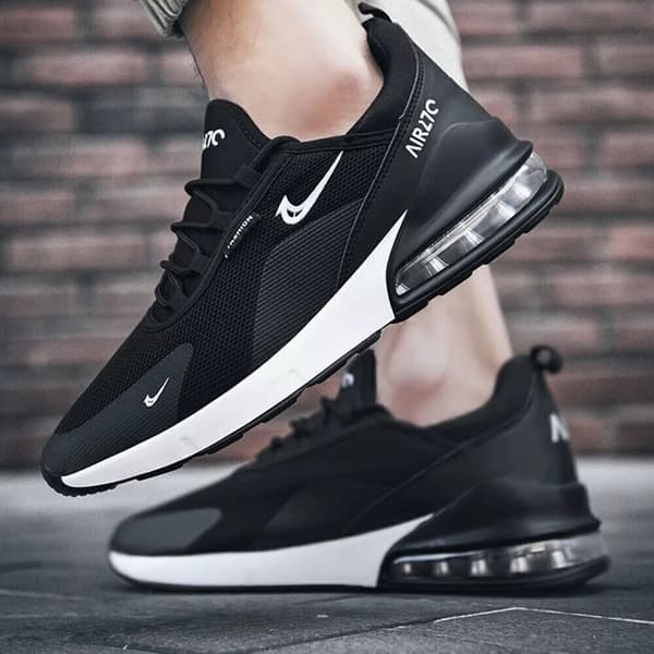 Mens Womens Gym Trainers Comfy Casual Sports Athletic Running Shoes UK 6 / EUR 39 Black