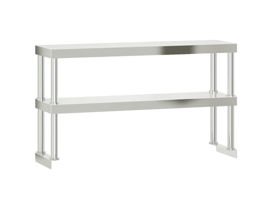 VIDAXL - Mobilier de cuisine Table de travail de cuisine avec étagère 110x55x150 cm inox
