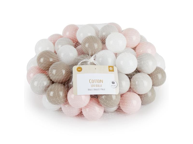 bieco Bälle für Bällebad 100 Stk. Cotton Bälle fürs Spielen