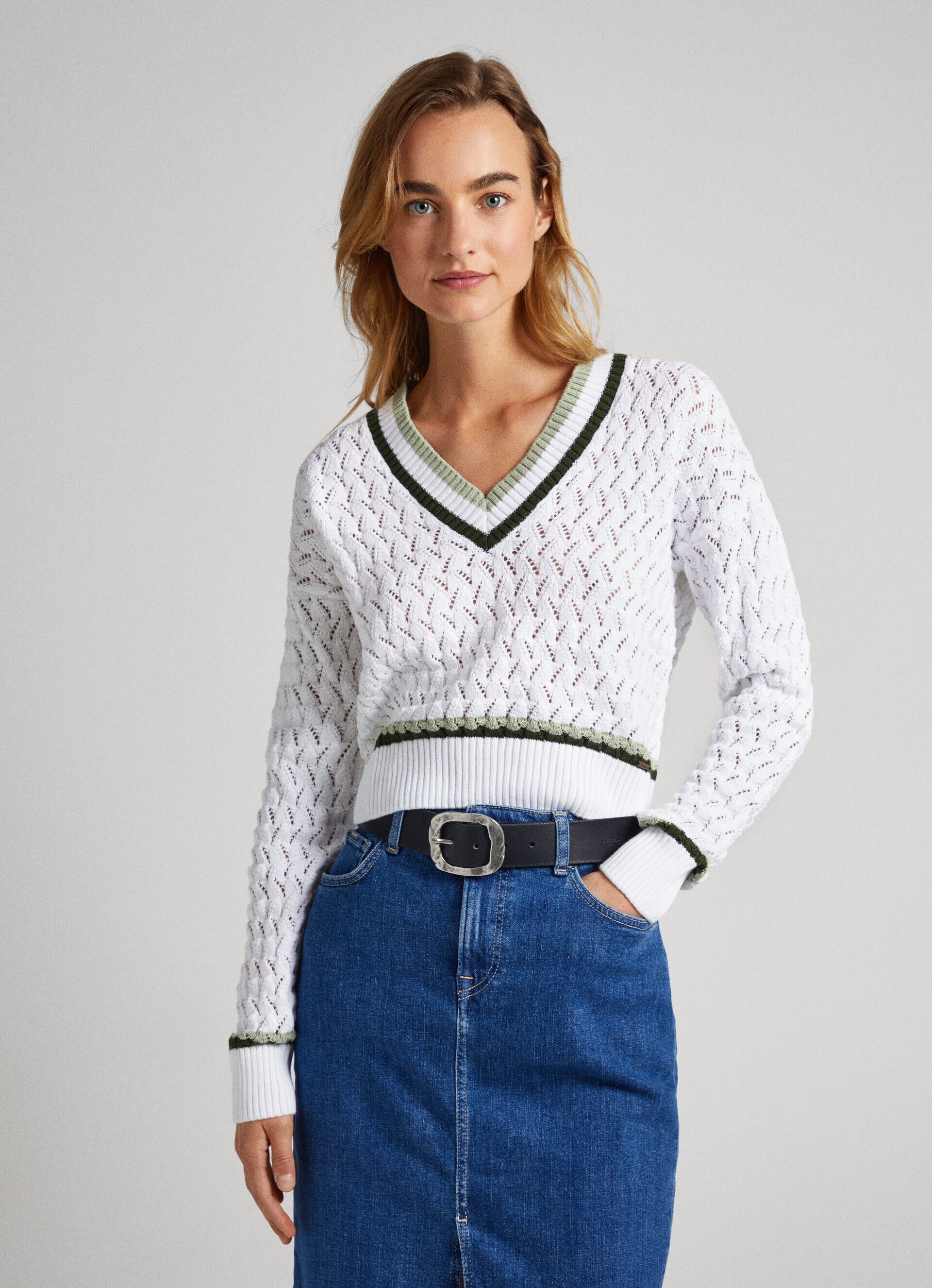 CAMISA DIAMOND OPENWORK - branca