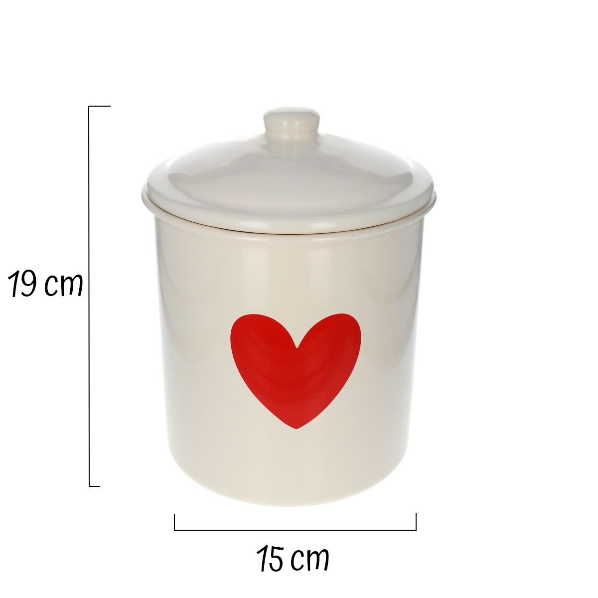 Lot de 3 boîtes métal cœur rouge Le petit Souk