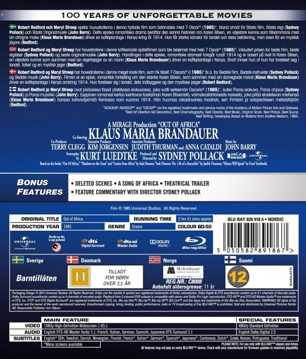 Mit Afrika - 100Th Anniversary Edition - Blu-Ray