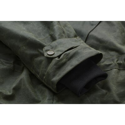 Herren-Baumwolljacke gewachst, Dunkelgrün