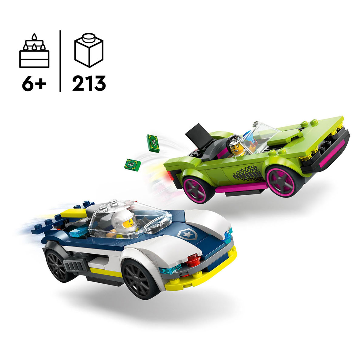 LEGO City 60415 Politiewagen en Snelle Autoachtervolging