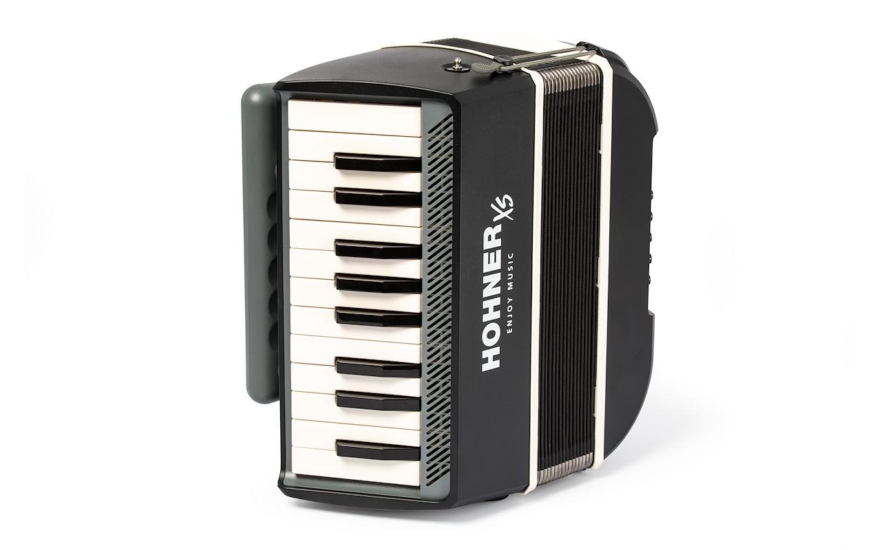 Akkordeon XS Adult – Piano<br>Grau-weisses Erwachsenen-Pianoakkordeon